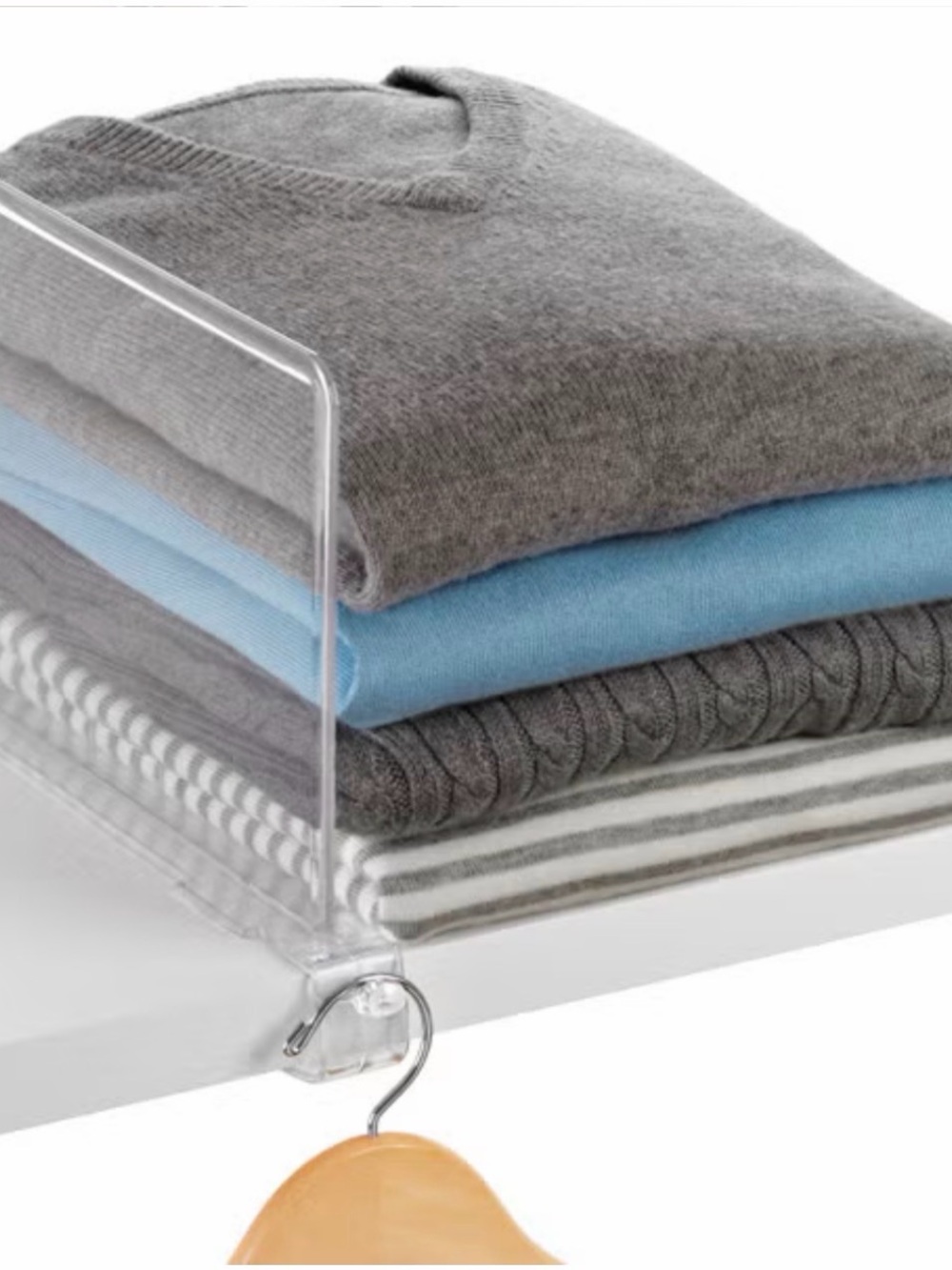 3/$20 The Container Store Clear Shelf Dividers Closet Home Storage Organization